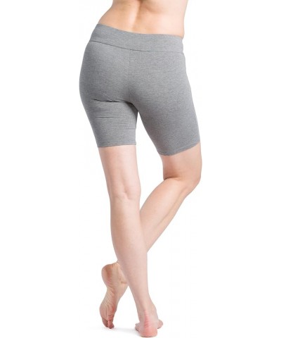 Women's Ecofabric Classic Yoga Training Running Short Mid Thigh Light Gray $22.88 Activewear