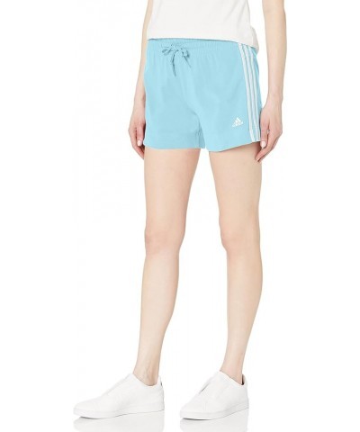 Women's Essentials Slim 3-Stripes Shorts Bliss Blue/White $13.11 Activewear