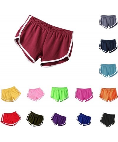 Dolphin Hem Shorts for Women Sport Booty Shorts Casual Summer Athletic Shorts Breathable Gym Workout Shorts 01-gray $5.45 Shorts