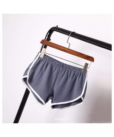 Dolphin Hem Shorts for Women Sport Booty Shorts Casual Summer Athletic Shorts Breathable Gym Workout Shorts 01-gray $5.45 Shorts