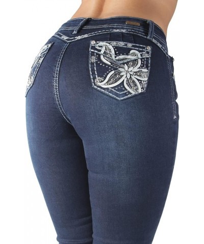 The Sexy Flare Bootleg Ripped Premium Bootcut Women Jeans Washed Dark Blue (3778) $27.53 Jeans