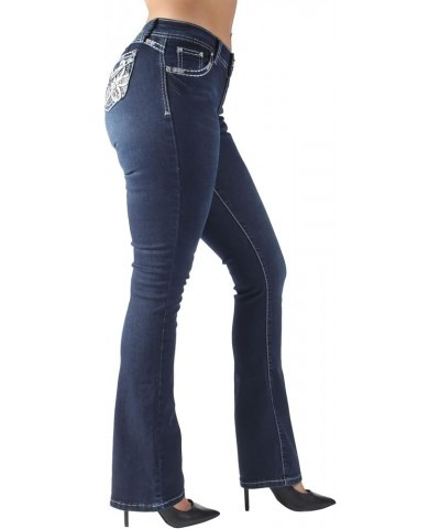 The Sexy Flare Bootleg Ripped Premium Bootcut Women Jeans Washed Dark Blue (3778) $27.53 Jeans