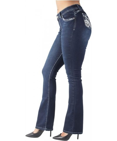 The Sexy Flare Bootleg Ripped Premium Bootcut Women Jeans Washed Dark Blue (3778) $27.53 Jeans