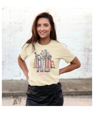 Book Lover Shirts Women Wildflowers Book T Shirt Funny Book Reading Gifts Shirt Teacher Life Short Sleeve Tee Tops Apricot $1...