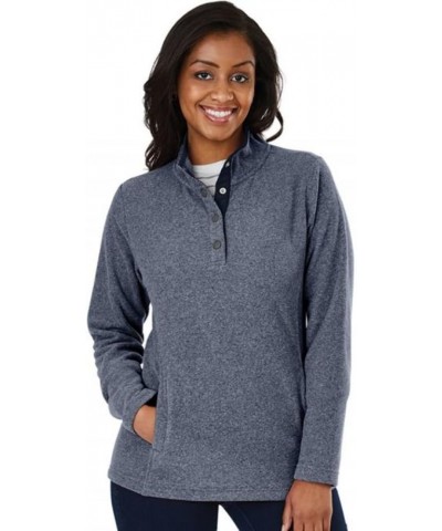 Women's Bayview Fleece Medium Blue Heather/Navy $15.26 Jackets