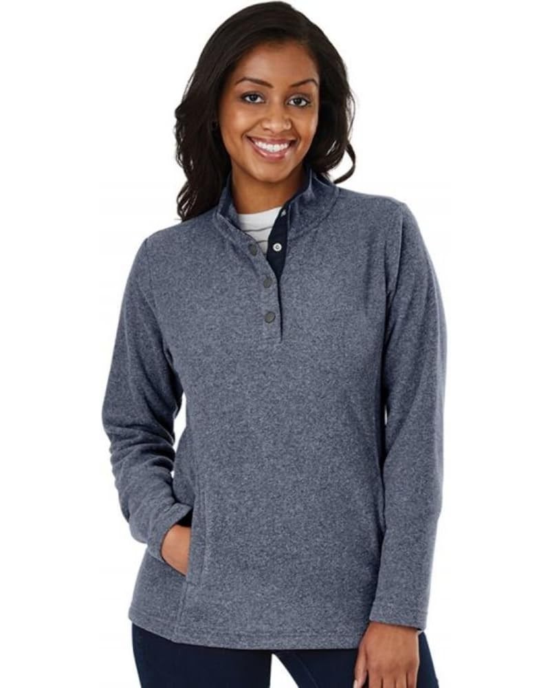 Women's Bayview Fleece Medium Blue Heather/Navy $15.26 Jackets