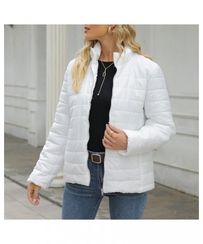 down Jackets 2022 Autumn And Winter Ladies Cotton Padded Jacket Female Gradient Long Sleeve Jacket Women Short White $17.70 J...