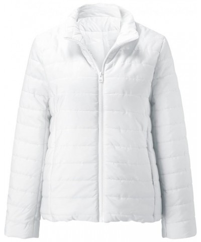 down Jackets 2022 Autumn And Winter Ladies Cotton Padded Jacket Female Gradient Long Sleeve Jacket Women Short White $17.70 J...