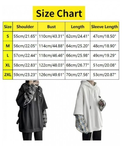 Vintage Hoodie Streetwear Women Men Oversized Sweatshirt Punk Patchwork Pullovers Plaid Hoodie for Teen Aesthetic Clothes Bla...