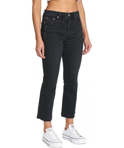 Women's Shy Girl High Rise Crop Flare Denim Jeans Late Text $36.75 Jeans