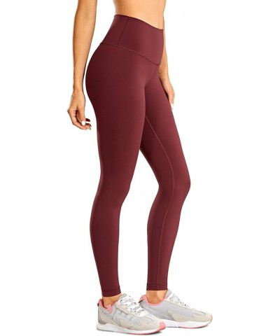 Women's Hugged Feeling Compression Leggings 28 Inches - High Waist Thick Tummy Control Workout Leggings Noctilucence Red $20....