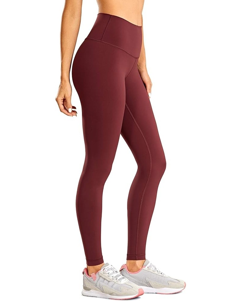 Women's Hugged Feeling Compression Leggings 28 Inches - High Waist Thick Tummy Control Workout Leggings Noctilucence Red $20....