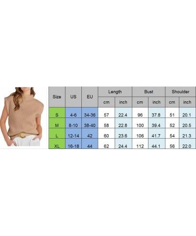 Women Casual Mock Neck Knit Sweater Vest Sleeveless Ribbed Pullover Tank Tops Solid Basic Knitwear 01-mock Neck Black $10.17 ...