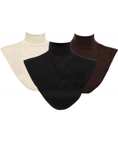 3pc Women's Faux Turtleneck Half Top Mock Blouse Dickey Collar Value Set Set3 B $9.87 Sweaters