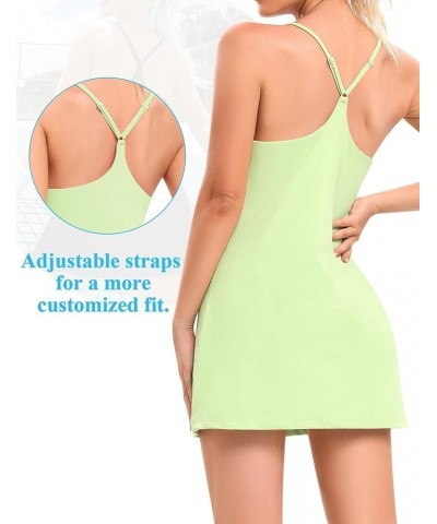 Womens Tennis Dress with Built in Shorts & Bra Sleeveless Workout Dresses with Pockets Athletic Golf Dress Green $21.41 Activ...