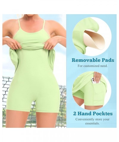 Womens Tennis Dress with Built in Shorts & Bra Sleeveless Workout Dresses with Pockets Athletic Golf Dress Green $21.41 Activ...