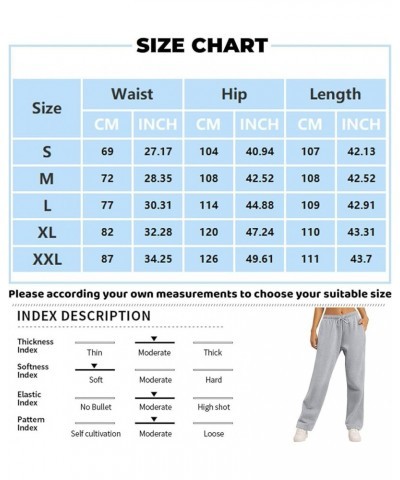 Baggy Wide Leg Sweatpants Women High Waisted Fleece Lined Joggers with Pockets Comfy Drawstring Casual Sweat Pants E019- No D...