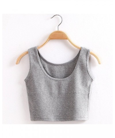 Short Yoga Dance Athletic Tank Crop Tops Shirts for Women or Teens(3 Pack) Black White Grey $13.76 Activewear