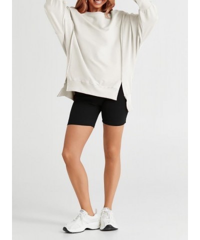 Sweatshirt for Women Crewneck Spring Lightweight Solid Color 2024 Fashion Warm Oversized Fit Pullover Sweatshirts A White $22...