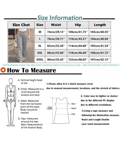 Womens Cotton Linen Straight Trousers High Waist Casual Wide Leg Long Palazzo Pants Work Casual Flowy Dress Pants 3-black $10...