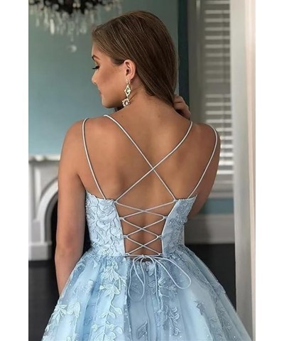 Lace Appliques Tulle Homecoming Dresses Short Spaghetti Straps Prom Cocktail Party Dresses Red $26.09 Dresses