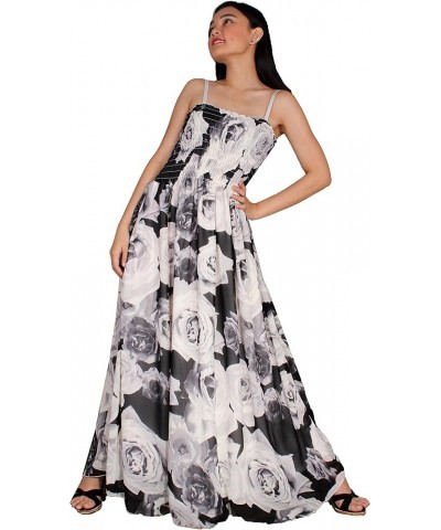 Women Floral Plus Size Maxi Dress Casual Long Sexy Summer Hawaiian Floral Evening Sleeveless Sundress… White Rose $12.00 Dresses