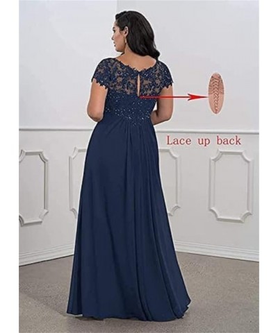 Mother of The Bride Dresses Plus Size Lace V-Neck Wedding Guest Dresses Ruffles Short Sleeve Mother of The Groom Dresses Cham...