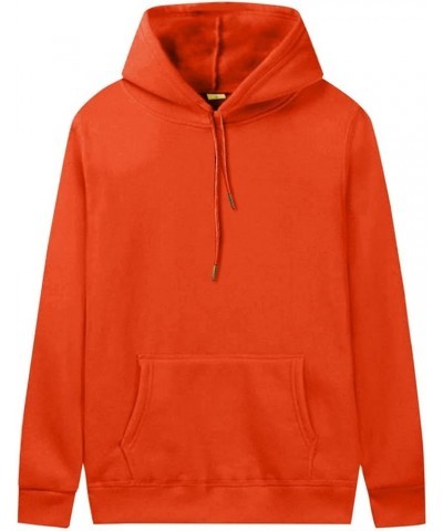 Sleep Jacket Womens Women's Casual Pocket Hoodie Long Sleeve Fashion Rope Pullover Hoodie Top Plain Hoodie 1-orange $12.09 Ho...