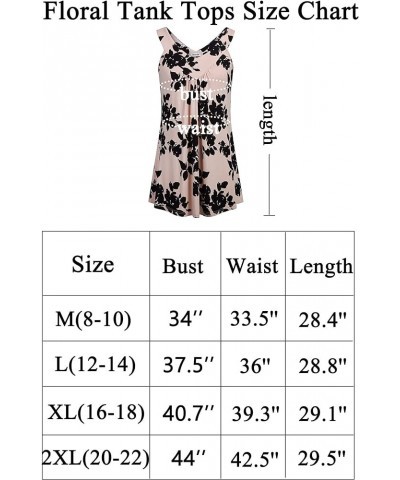 Womens Summer Casual Sleeveless Tank Tops Floral Printed V Neck Pleated Loose Fit Flowy Casual Tunics Blouses Lightgreen XX-L...