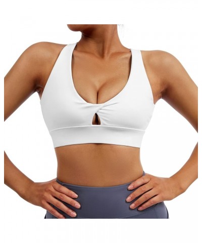 Sports Bras for Women Fitness Cross Back Padded Workout Yoga Bra Tops 229-white $15.25 Lingerie