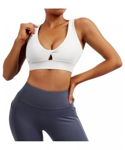 Sports Bras for Women Fitness Cross Back Padded Workout Yoga Bra Tops 229-white $15.25 Lingerie