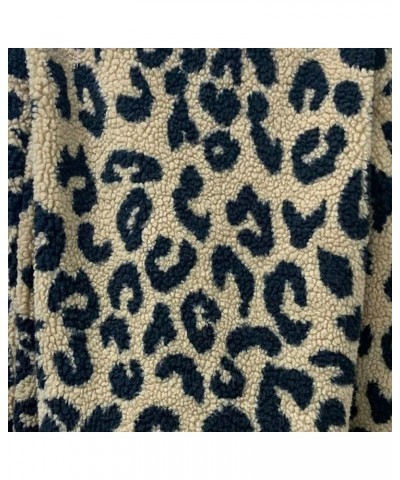 Women's Winter Faux Fur Coats Leopard Print Plush Jacket Long Sleeve Lapel Fuzzy Fleece Outerwear Button Jackets 2023 White $...