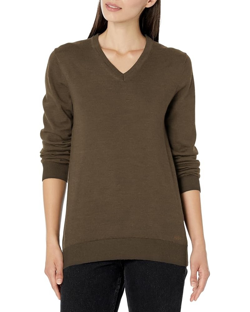 Women's Tonal Logo V-Neck Sweater Gable Green $33.83 Sweaters