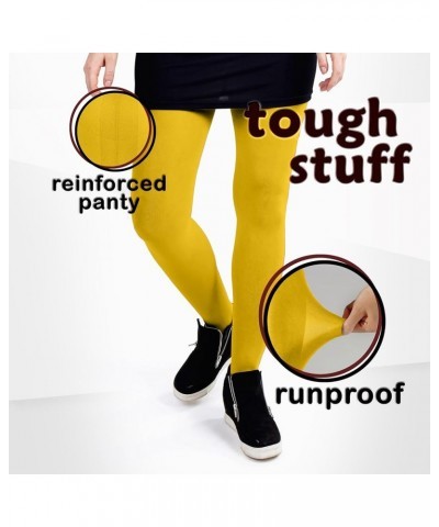 Women's Opaque Tights 1 or 2 Pairs -Black White And Colored Tights for Women Gold Yellow (1 Pair) $9.04 Socks