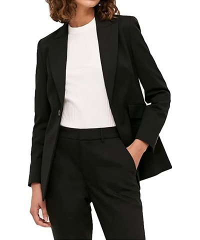 Women's Two Pieces Office Lady Blazer Business Suit Set Women Suits for Work Open Front Jacket and Pants Black $38.44 Suits