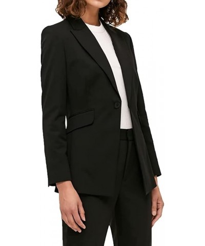 Women's Two Pieces Office Lady Blazer Business Suit Set Women Suits for Work Open Front Jacket and Pants Black $38.44 Suits