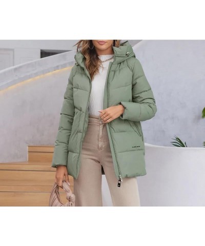 Women's Jacket Short Warm Hooded Female Winter Outwear Classic Zipper Design Big Pockets Women Coat V008 White $49.10 Jackets