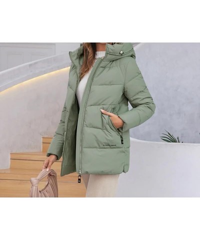 Women's Jacket Short Warm Hooded Female Winter Outwear Classic Zipper Design Big Pockets Women Coat V008 White $49.10 Jackets