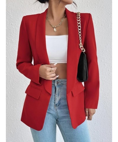 Business Professional Suit Jackets Cropped Blazer Jackets for Women Dressy Bomber Jacket Lightweight Petite Blazers Red Blaze...