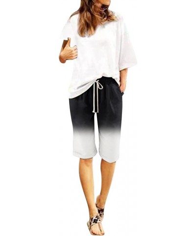 Bermuda Shorts for Women Plus Size,Womens Bermuda Shorts for Summer Casual Workout High Waisted Soft Bermuda Shorts Black $11...