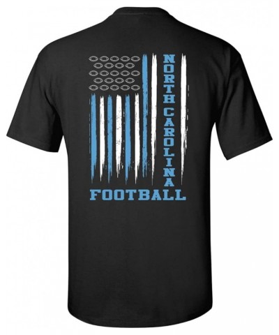 Football Flag Team Color USA Football Teams Flag Short Sleeve T-Shirt North Carolina Black $13.00 T-Shirts