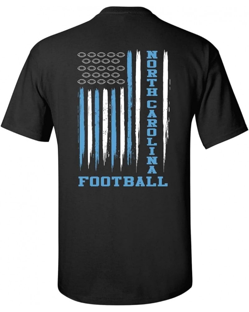 Football Flag Team Color USA Football Teams Flag Short Sleeve T-Shirt North Carolina Black $13.00 T-Shirts