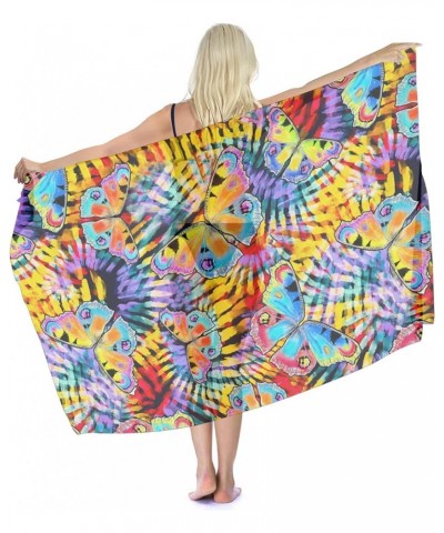 Women's Beach Wraps Bikini Sarongs Swimsuit Cover Up Scarf Pareo Bikini Skirts Bathing Suits Shawl, Large 70 x 47 Butterfly $...