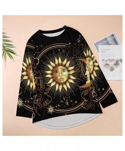 Women Long Sleeve Casual Loose Tops Tee Pattern 382 $11.00 T-Shirts