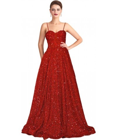 Women's Prom Dress Long 2024 V Neck Sexy Evening Dress A Line Military Ball Gown Beaded Party Dresses 1802-red $41.25 Dresses