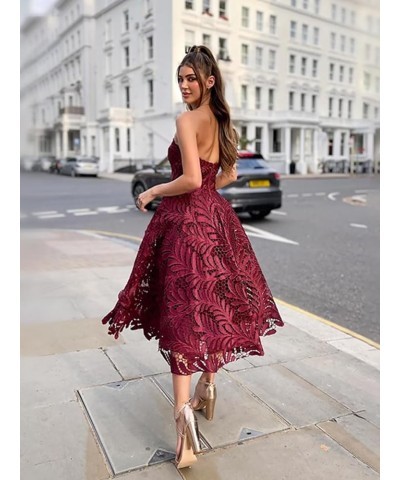 Lace 2024 Prom Dresses Short Sweetheart Neck Homecoming Dresses A Line Formal Dresses for Teens Rose Pink Color $53.00 Dresses