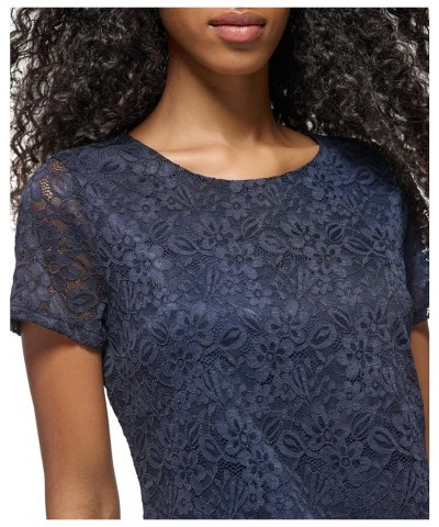 Women's Keyhole Short Sleeve Top Midnight $26.18 Blouses