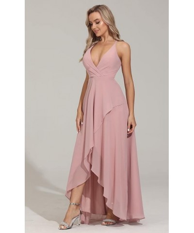 Spaghetti Straps Bridesmaid Dresses for Women Long Formal Evening Dresses High Low Wedding Guest Dresses Sage $29.49 Dresses