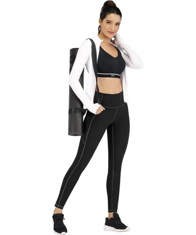 Yoga Pants with Pockets for Women High Waisted Workout Leggings for Women Leggings with Pockets Black $10.39 Activewear