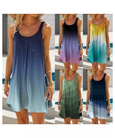 Women's Beach Dress Bikini Beachwear Coverups Casual Vacation Short Summer Halter Dresses Cute Boho Tank Sundress A01-blue $7...